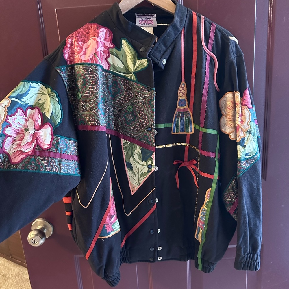 Vintage 1980’s Southern Stitches & More Hand Stitched Bomber Jacket Medium